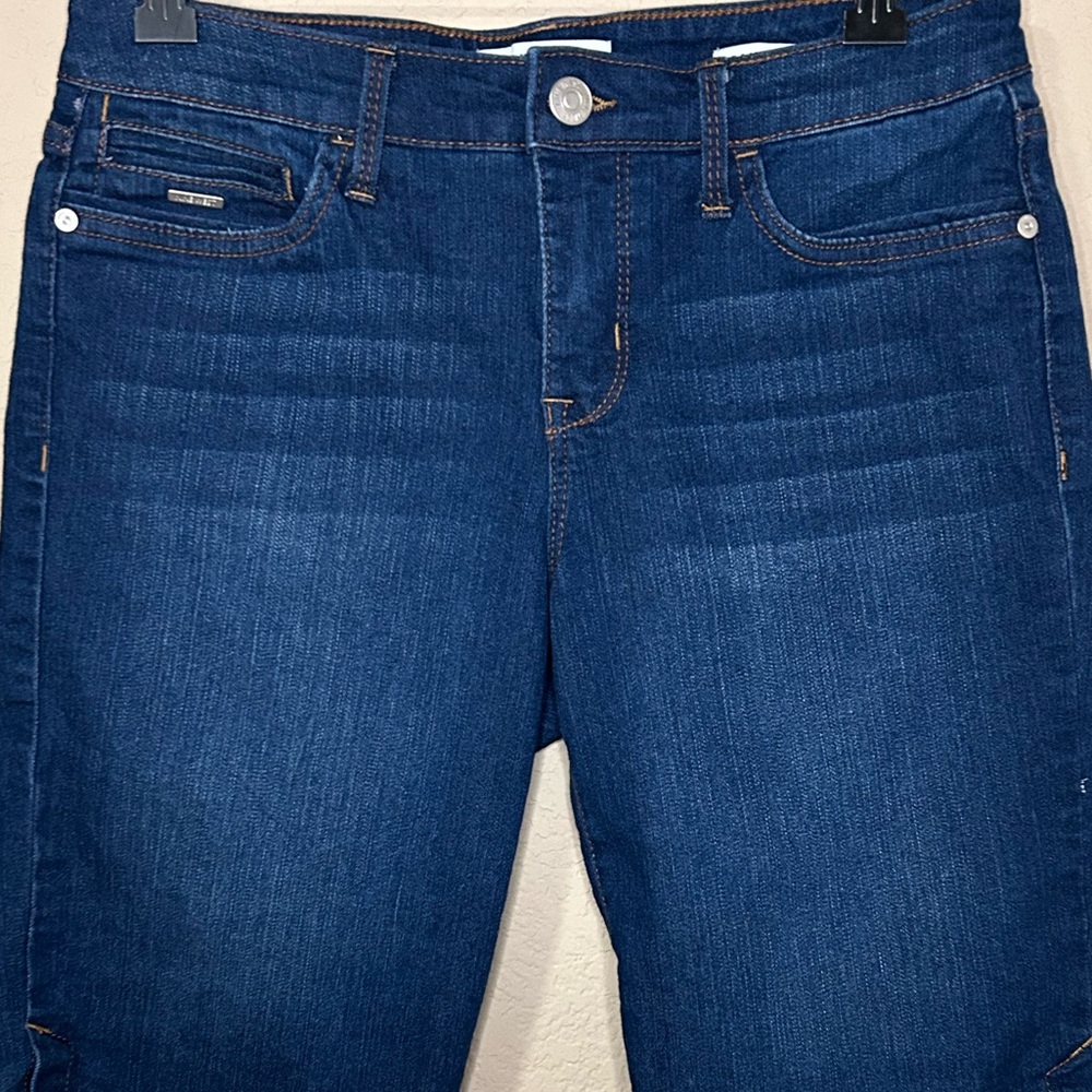 NINE WEST Mid Rise Denim Bermuda Shorts 